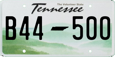 TN license plate B4450O