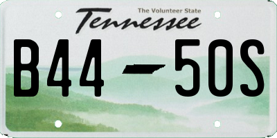 TN license plate B4450S