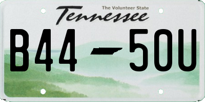 TN license plate B4450U