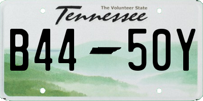 TN license plate B4450Y