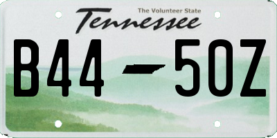TN license plate B4450Z