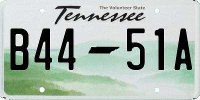 TN license plate B4451A