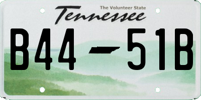 TN license plate B4451B