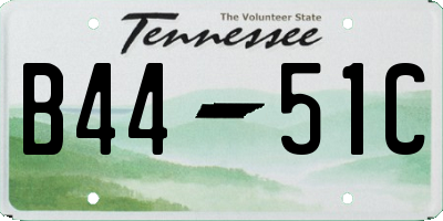 TN license plate B4451C