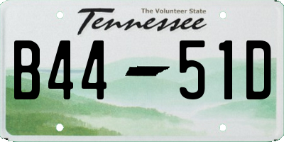 TN license plate B4451D