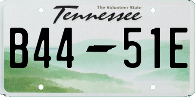 TN license plate B4451E