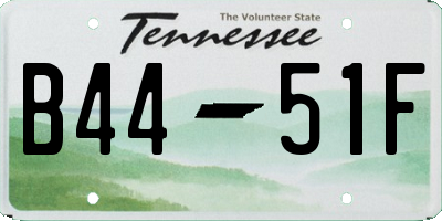TN license plate B4451F