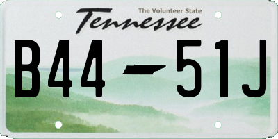 TN license plate B4451J