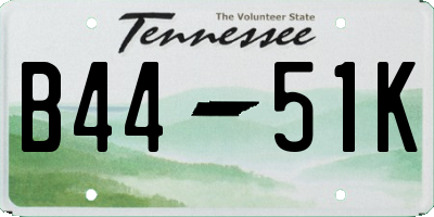 TN license plate B4451K