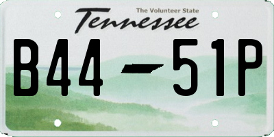 TN license plate B4451P