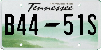 TN license plate B4451S