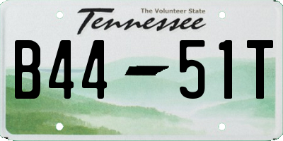 TN license plate B4451T