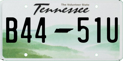 TN license plate B4451U