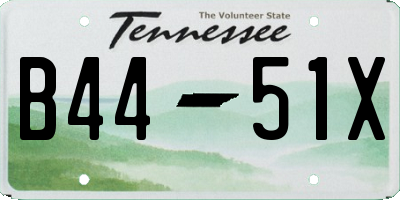 TN license plate B4451X