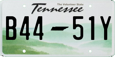 TN license plate B4451Y