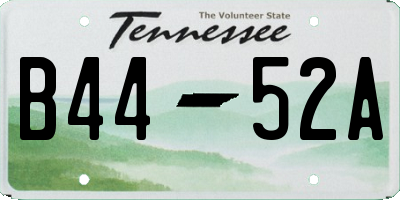 TN license plate B4452A