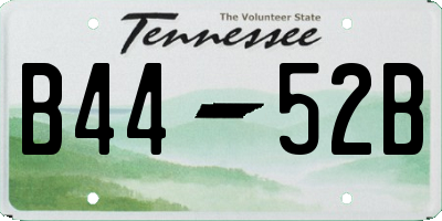 TN license plate B4452B