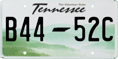 TN license plate B4452C