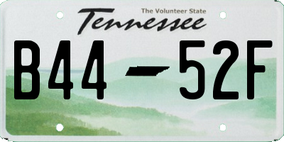 TN license plate B4452F