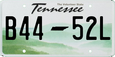 TN license plate B4452L