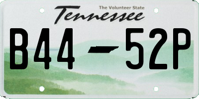 TN license plate B4452P