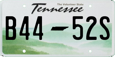 TN license plate B4452S