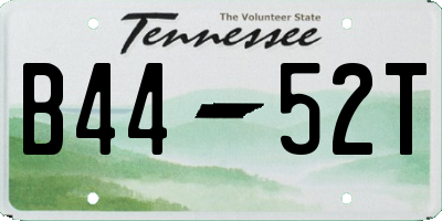 TN license plate B4452T