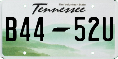 TN license plate B4452U