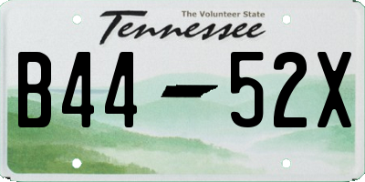 TN license plate B4452X