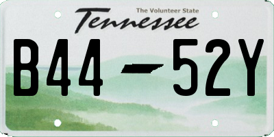 TN license plate B4452Y