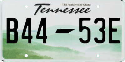 TN license plate B4453E