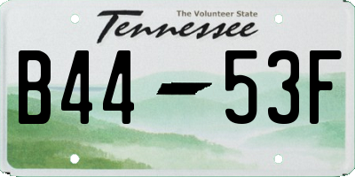 TN license plate B4453F