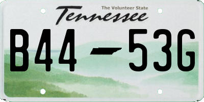 TN license plate B4453G