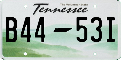 TN license plate B4453I