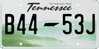 TN license plate B4453J