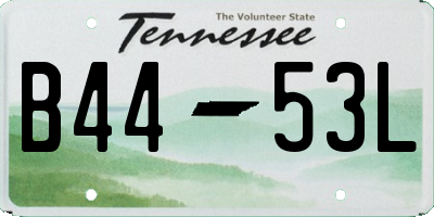 TN license plate B4453L
