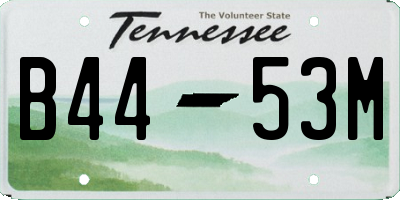 TN license plate B4453M