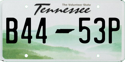 TN license plate B4453P