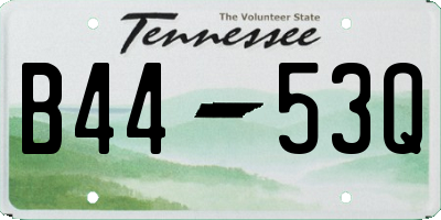 TN license plate B4453Q
