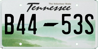 TN license plate B4453S