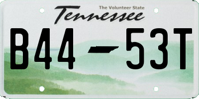 TN license plate B4453T