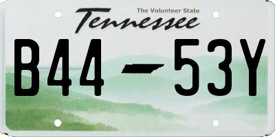 TN license plate B4453Y