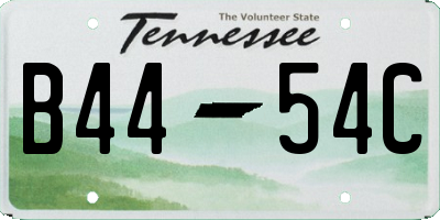 TN license plate B4454C