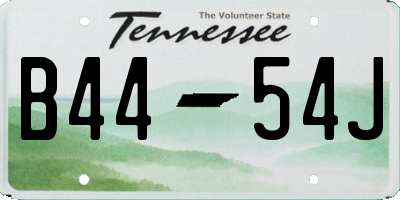 TN license plate B4454J