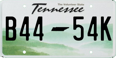 TN license plate B4454K