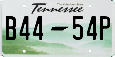 TN license plate B4454P