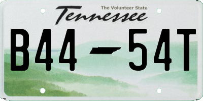 TN license plate B4454T