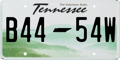 TN license plate B4454W