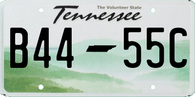 TN license plate B4455C