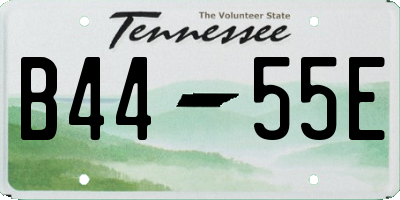 TN license plate B4455E